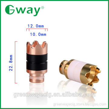 Latest 510 drip tip high quality Crown Delrin SS Drip Tips derlin and stianless crown drip tip in stock
